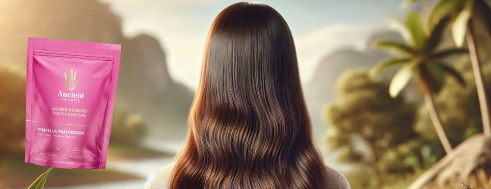 tremella mushroom with  transformed and dazzling hair 