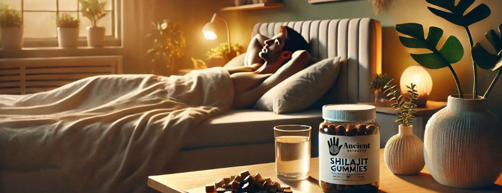 a sleeping man who took shilajit gummies before he sleep