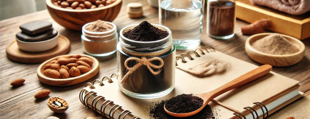 shilajit powder on a very presentable container
