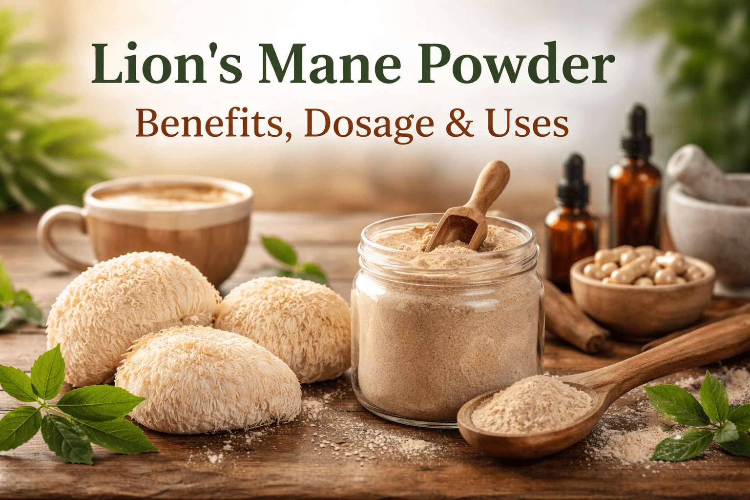 Lion’s Mane Powder: Benefits, Dosage, Uses & Science