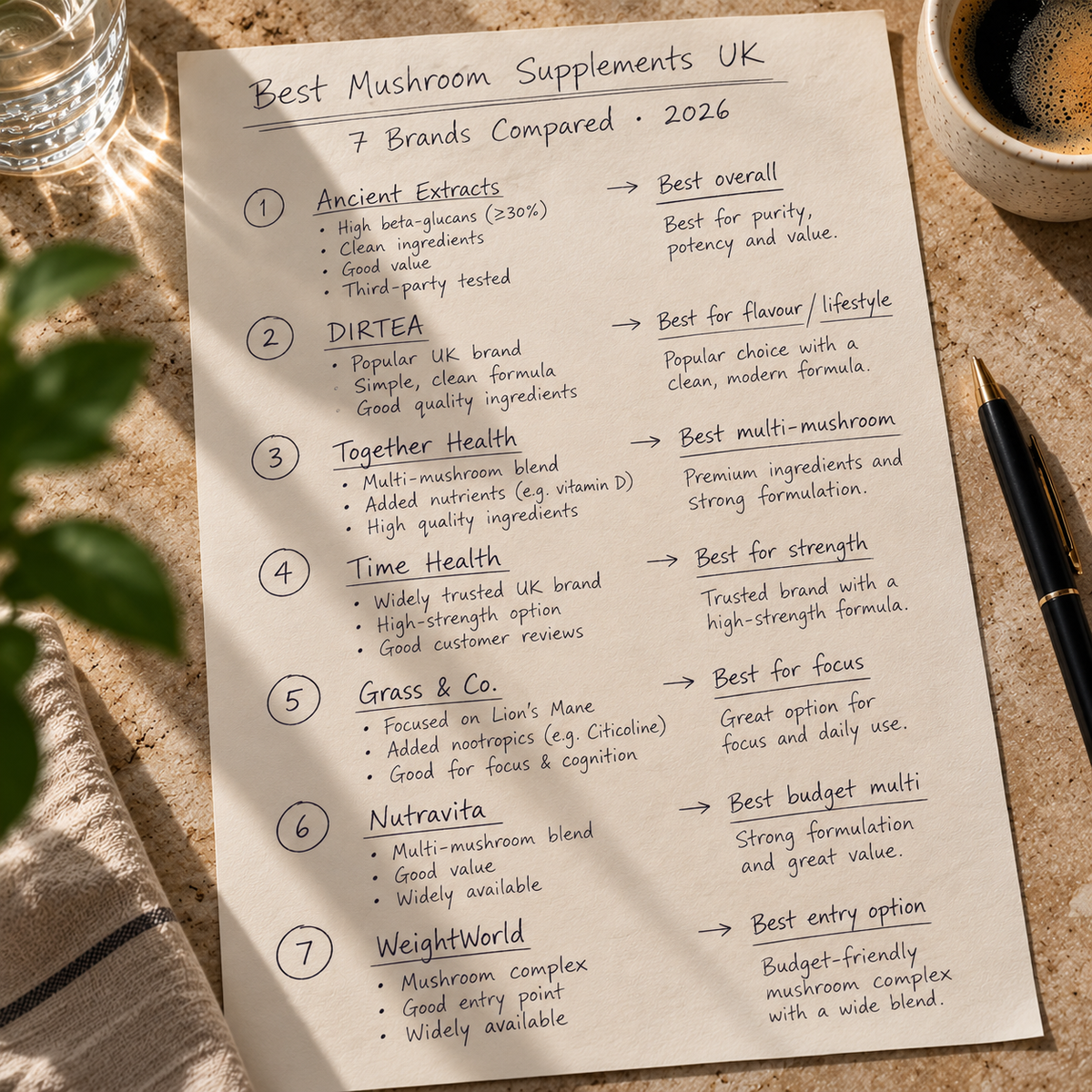 Best Mushroom Supplements UK (2026): 7 Brands Compared