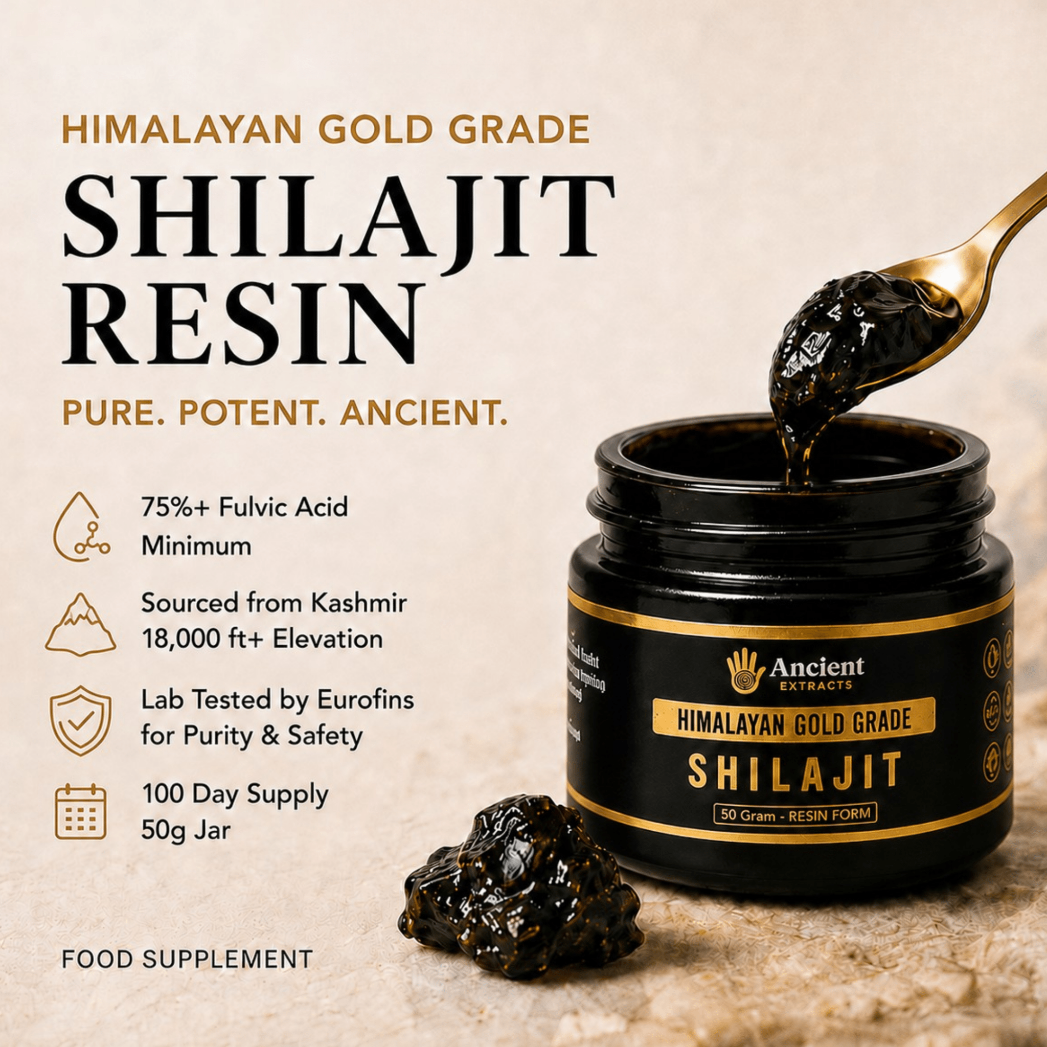 Shilajit Resin - Himalayan Gold Grade (Copy) - Nutrition support - Ancient Extracts