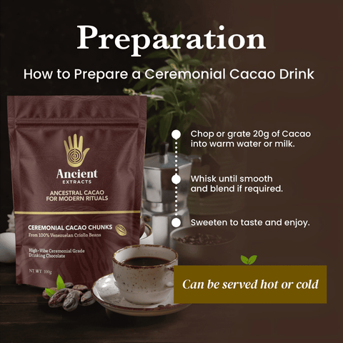 Ceremonial Grade Venezuelan Cacao Chunks - Nutrition support - Ancient Extracts
