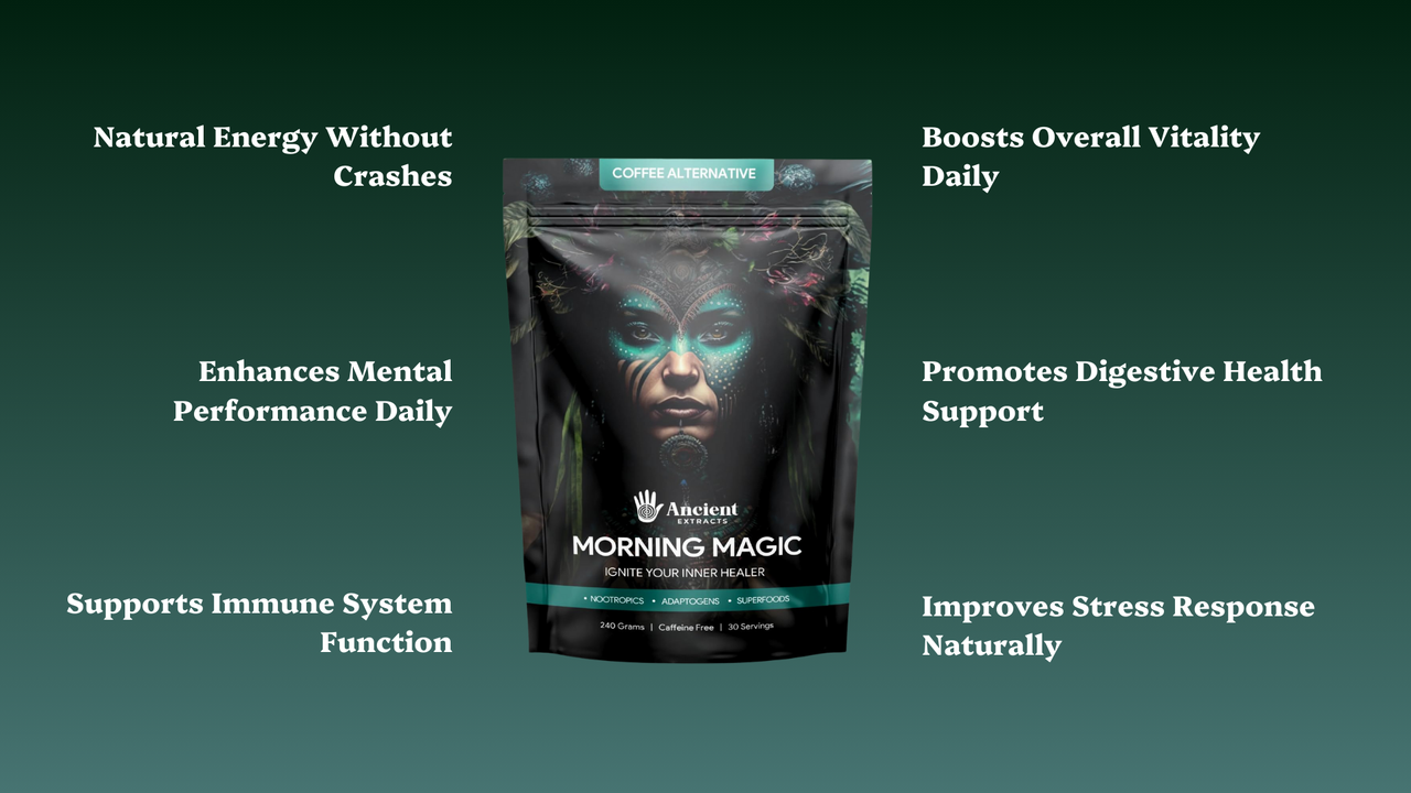 Morning Magic Decaf Mushroom and Root Extract Coffee Alternative (240g)