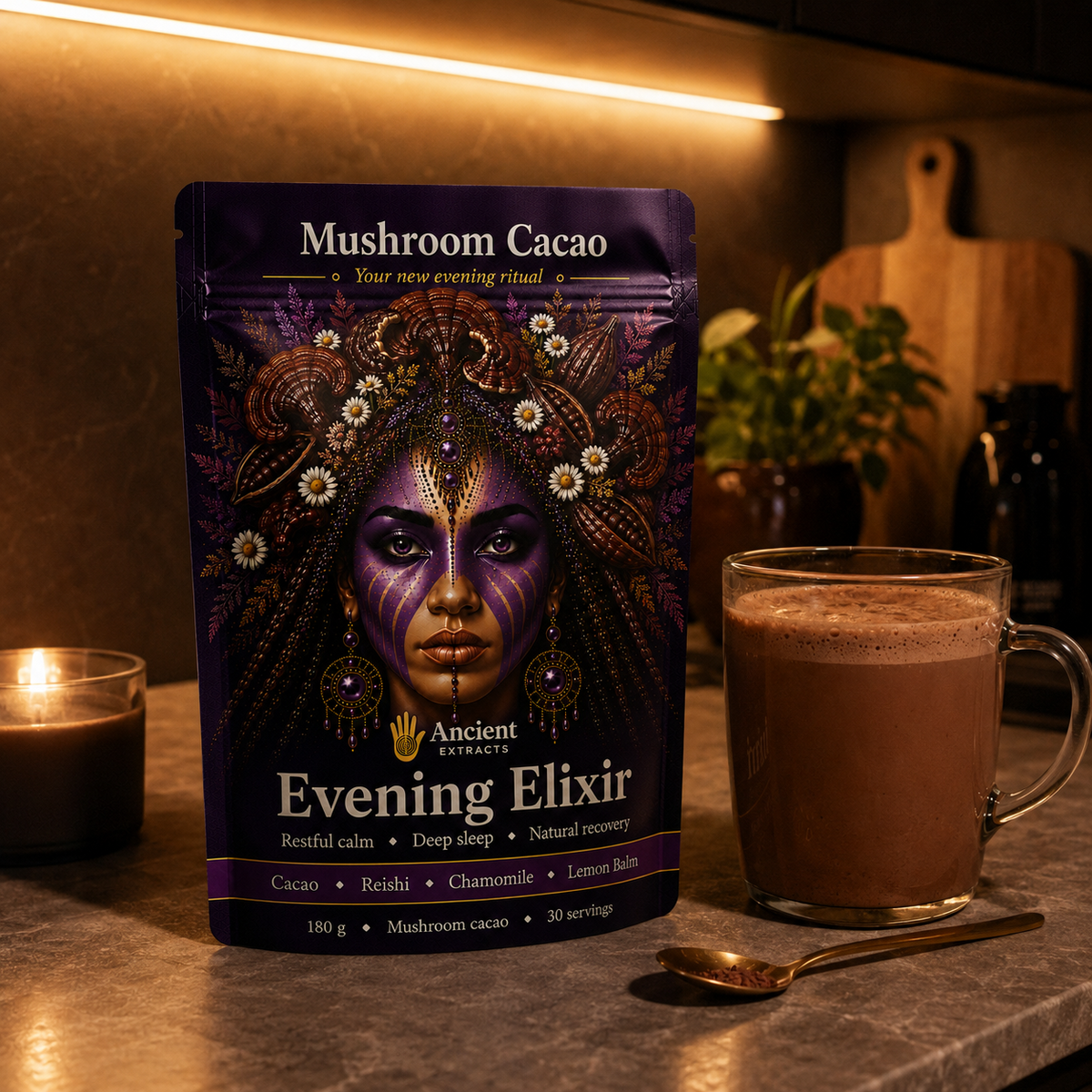 Evening Elixir Mushroom Cacao - Starter Kit