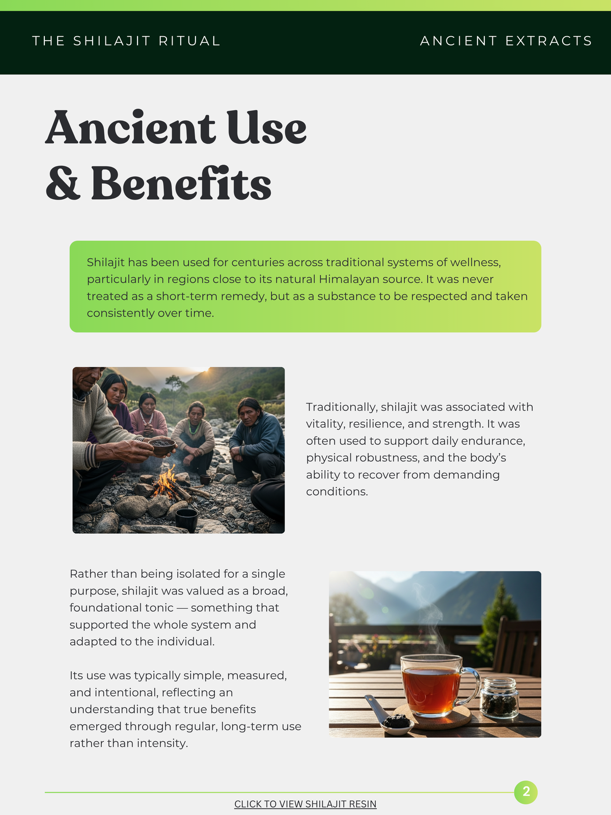 The Shilajit Ritual