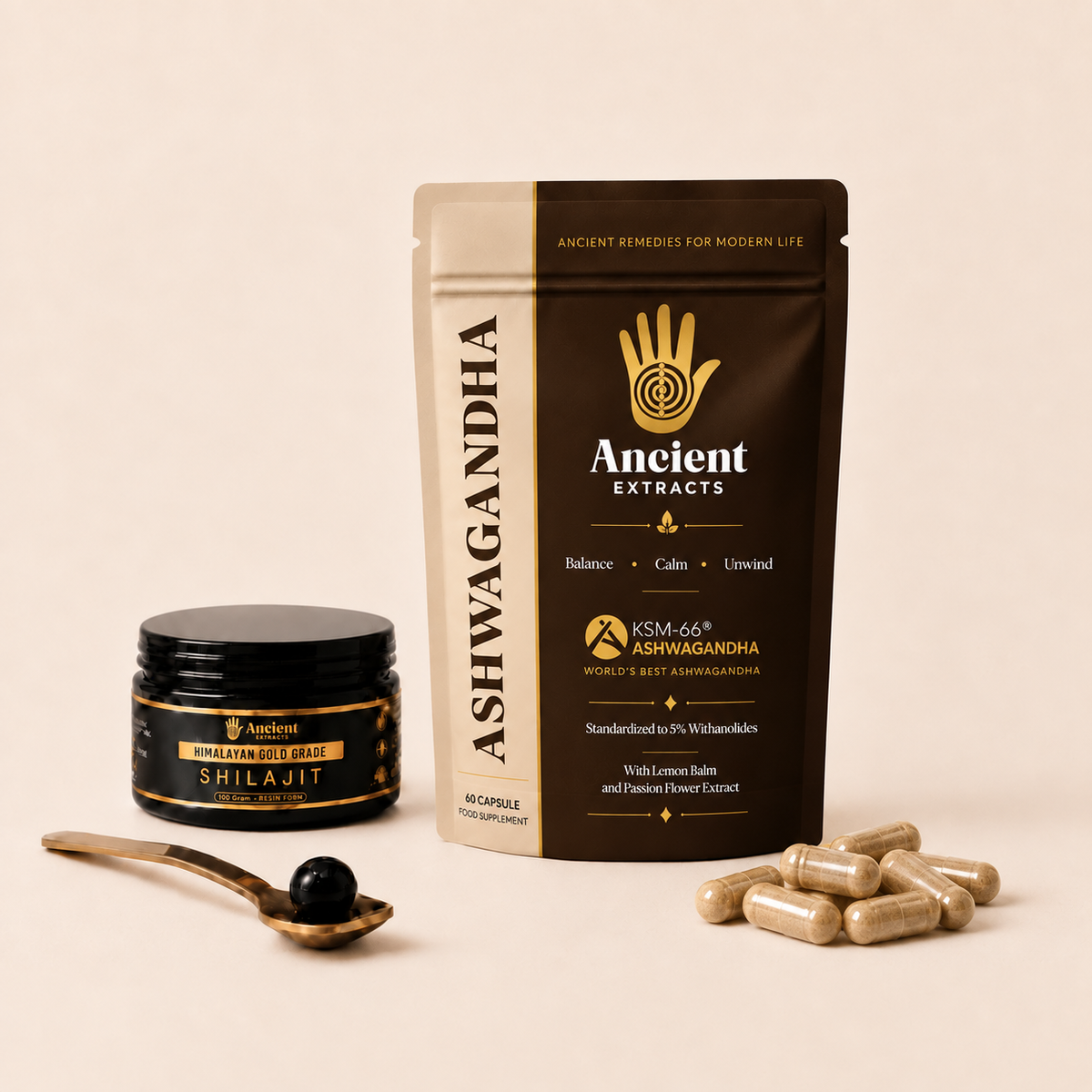 Ashwagandha with KSM-66® and Shilajit Resin