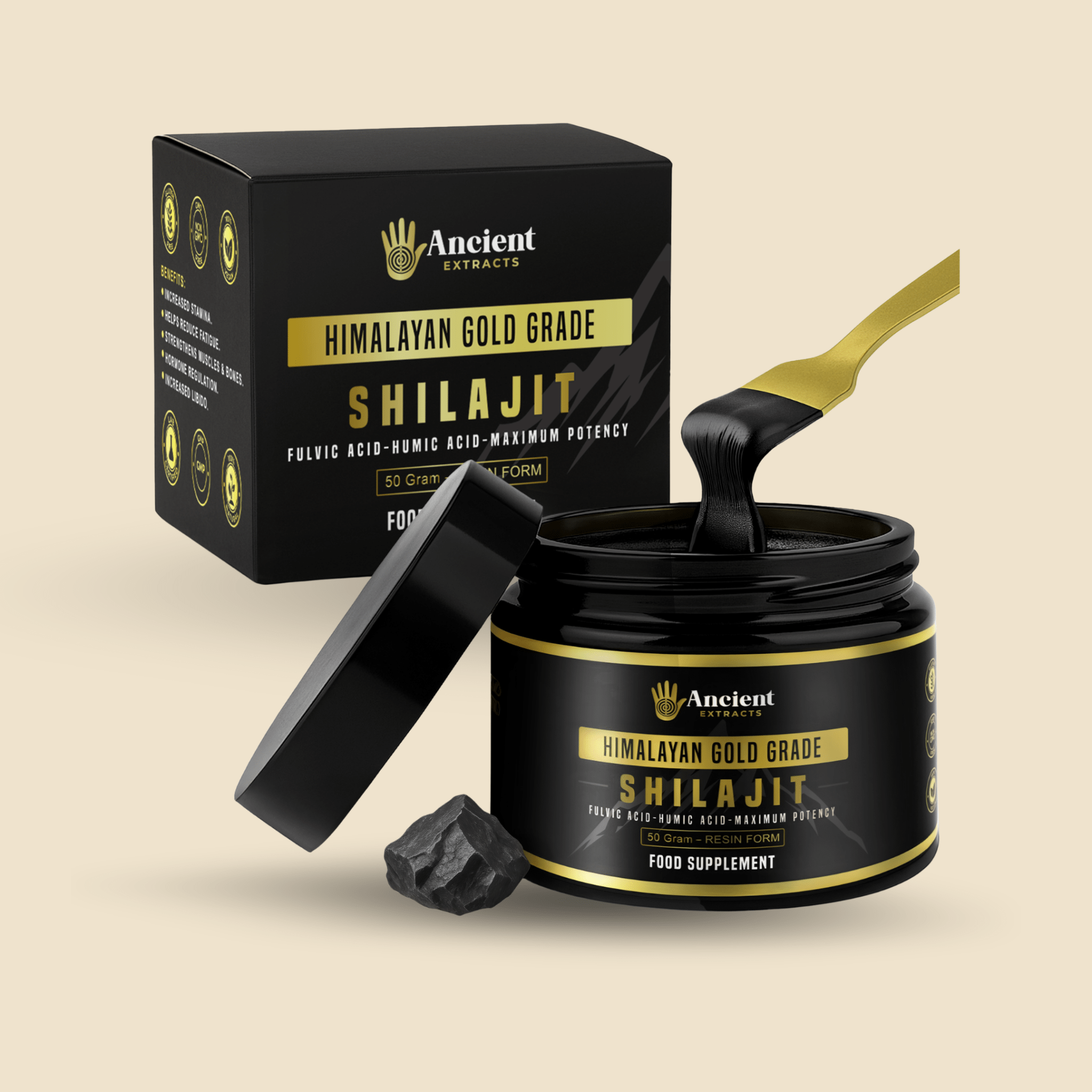 Shilajit Resin - Himalayan Gold Grade - Nutrition support - Ancient Extracts