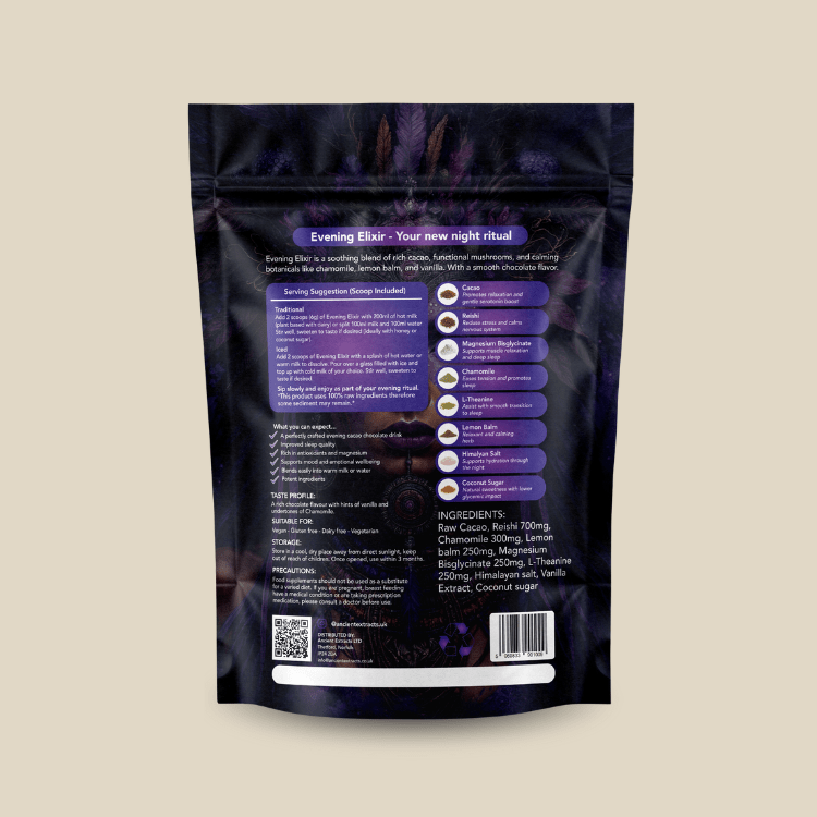 Evening Elixir Mushroom Cacao (240g) - Mushroom Extract - Ancient Extracts