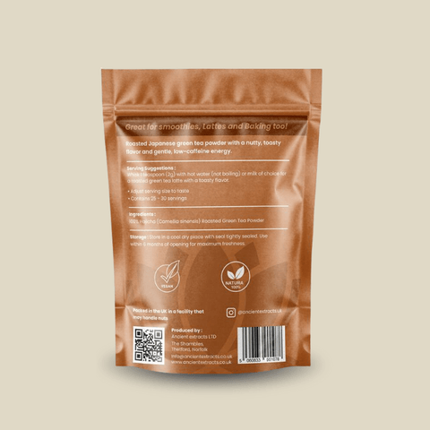 Ritual Grade Hojicha Powder - Roasted Green Tea (50g) - Ancient Extracts