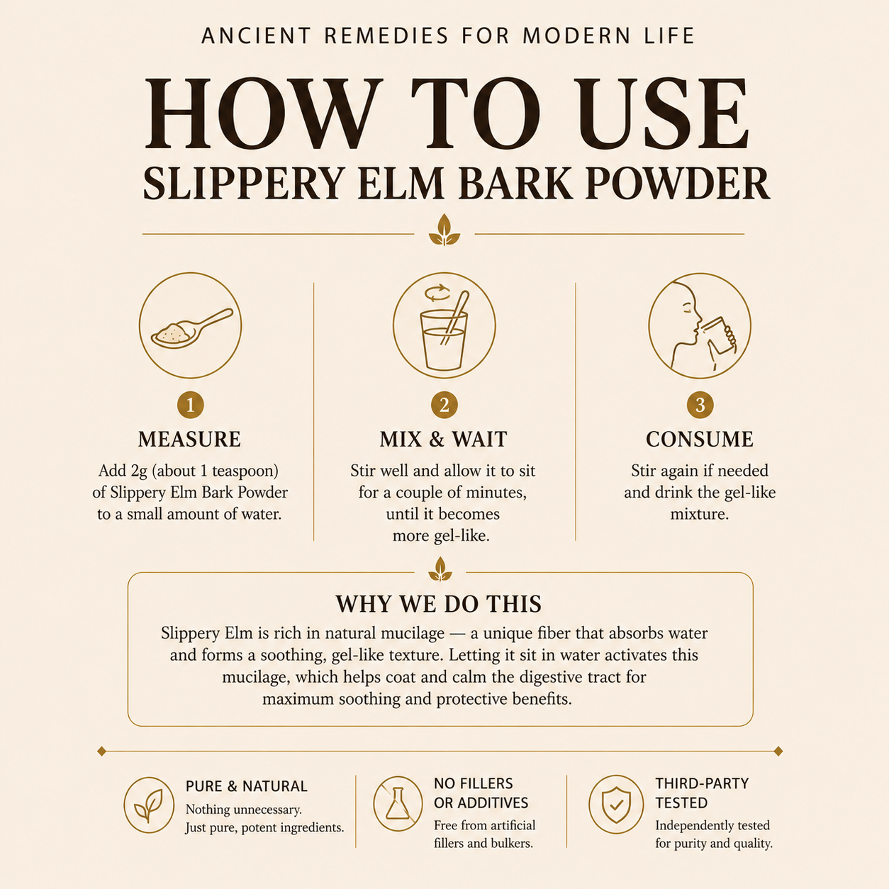 Slippery Elm Bark Powder