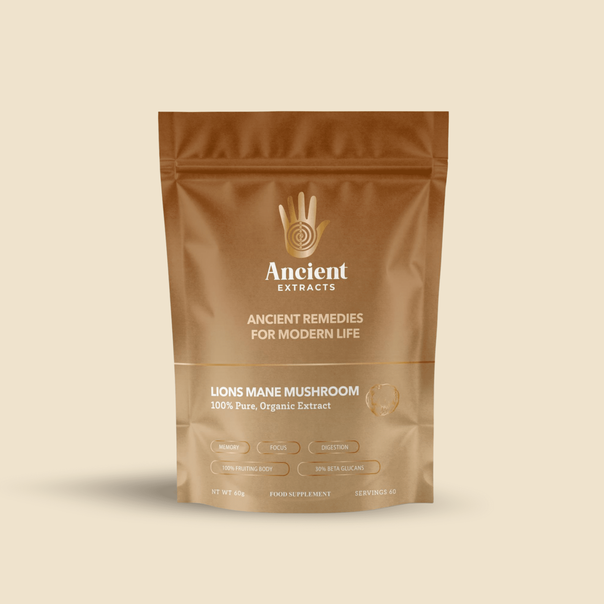 Lion's Mane Mushroom Extract Powder - Mushroom Extract - Ancient Extracts