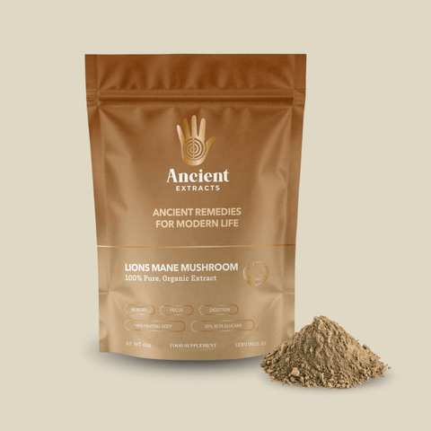 Lion's Mane Mushroom Extract Powder - 30% Beta - glucan (60g) - Mushroom Extract - Ancient Extracts