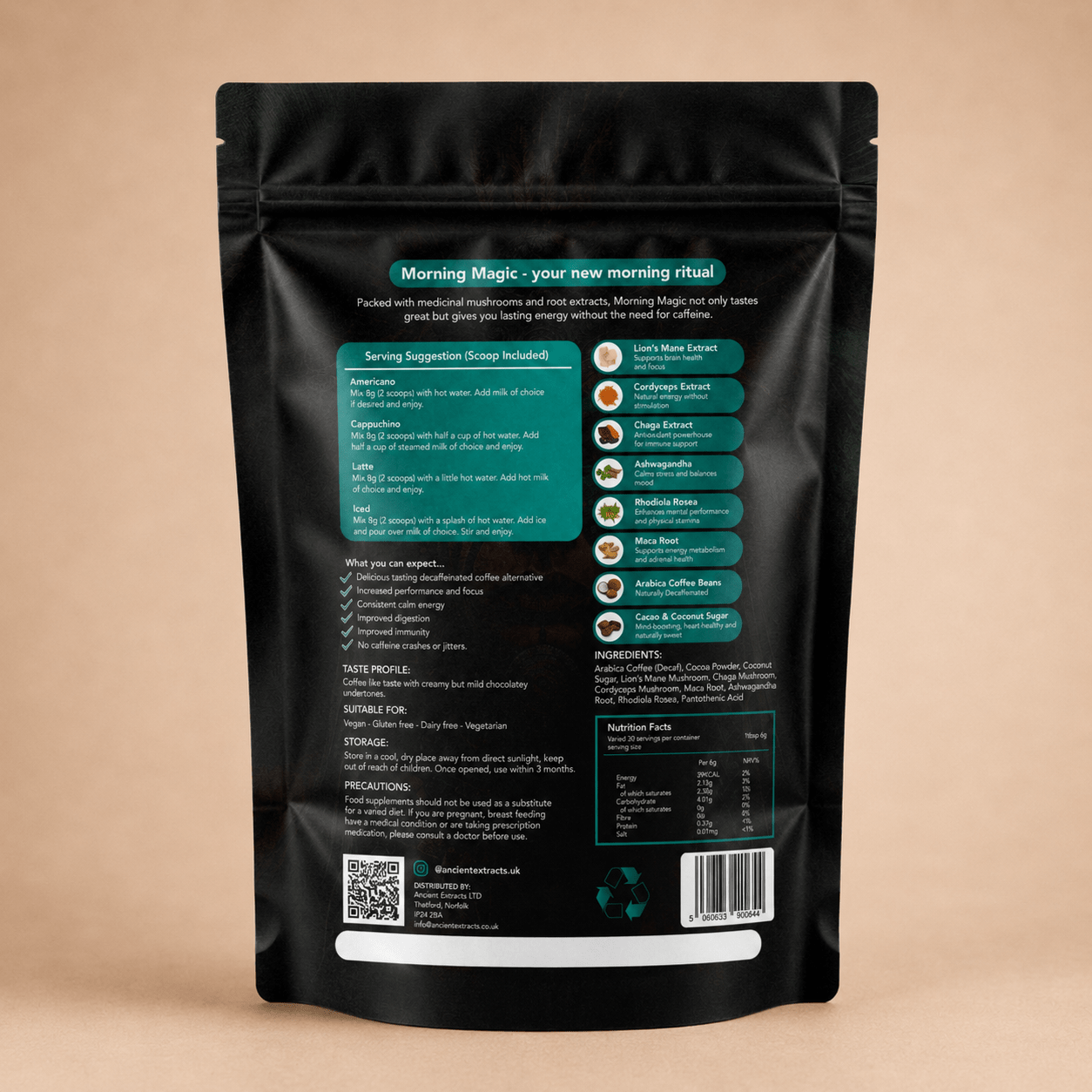 Morning Magic Mushroom Coffee - Mushroom Extract - Ancient Extracts