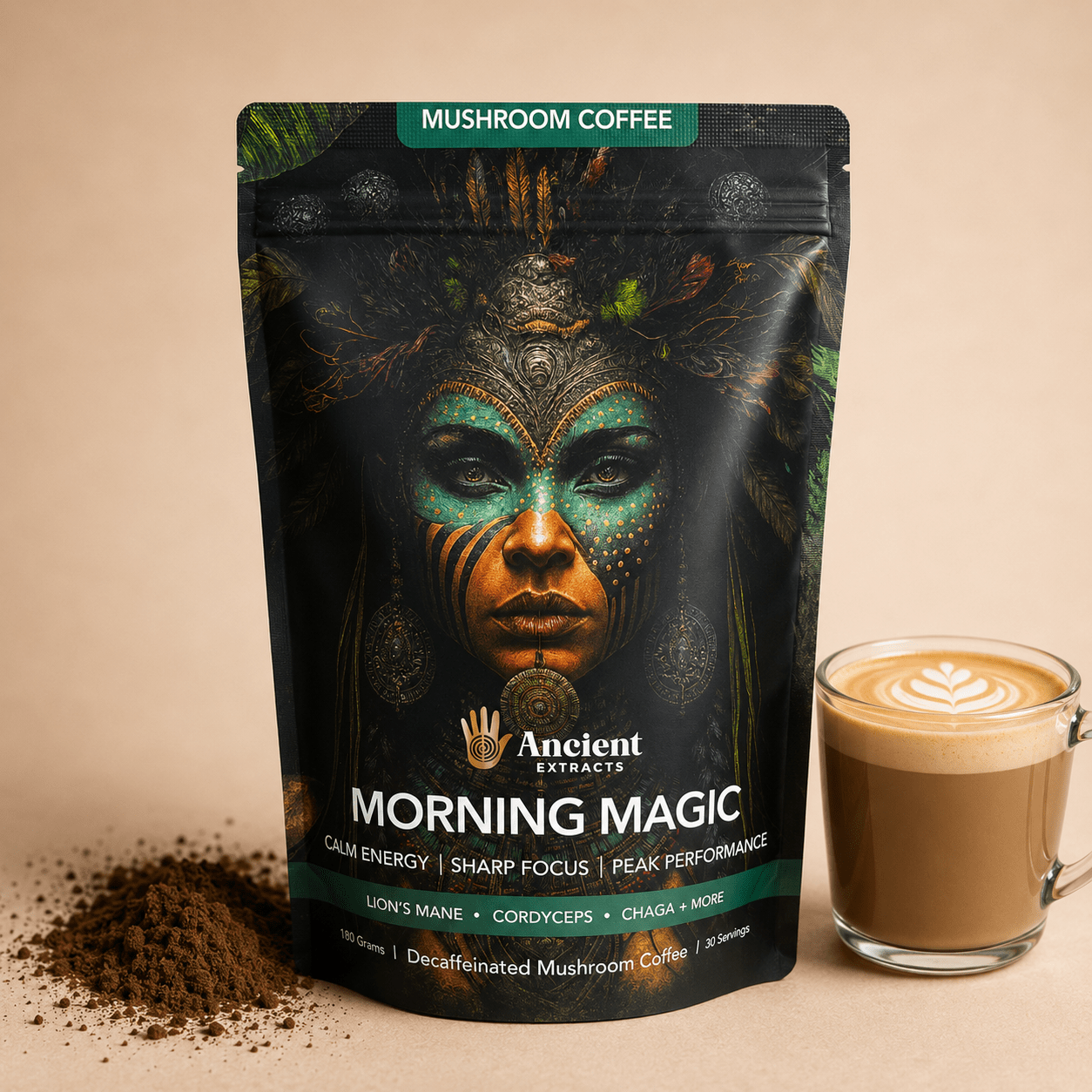 Morning Magic Mushroom Coffee - Mushroom Extract - Ancient Extracts