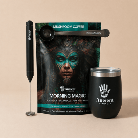 Morning Magic Mushroom Coffee - Starter Kit - Mushroom Extract - Ancient Extracts