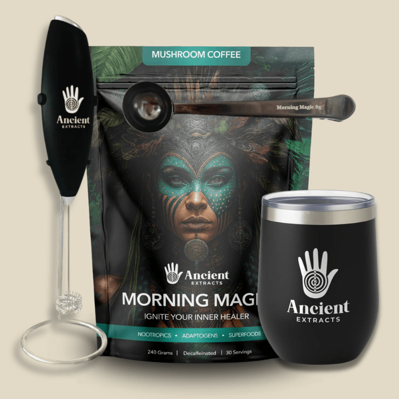 Morning Magic Mushroom Coffee - Starter Kit - Mushroom Extract - Ancient Extracts