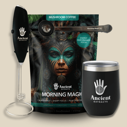 Morning Magic Mushroom Coffee - Starter Kit - Mushroom Extract - Ancient Extracts