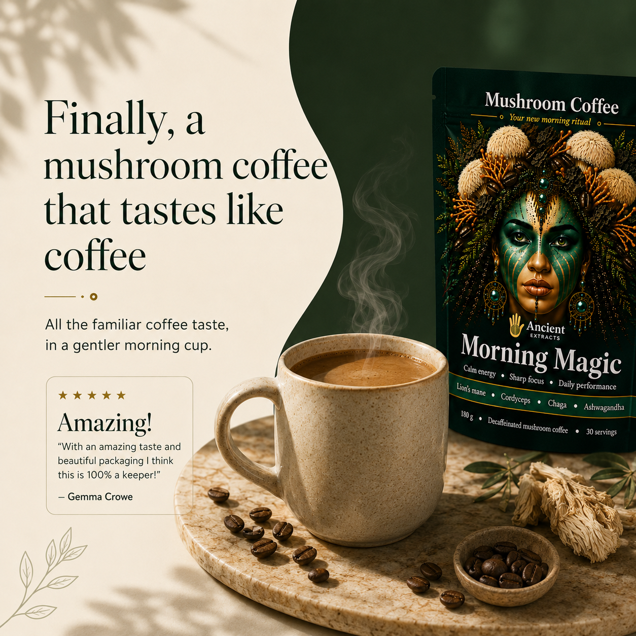 Morning Magic Decaf Mushroom Coffee