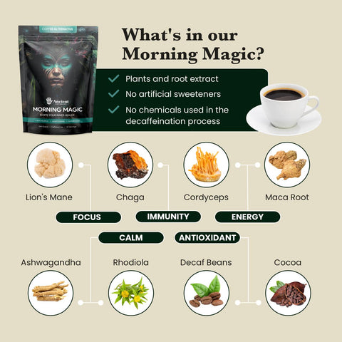 Morning Magic Mushroom Coffee (240g) - Mushroom Extract - Ancient Extracts