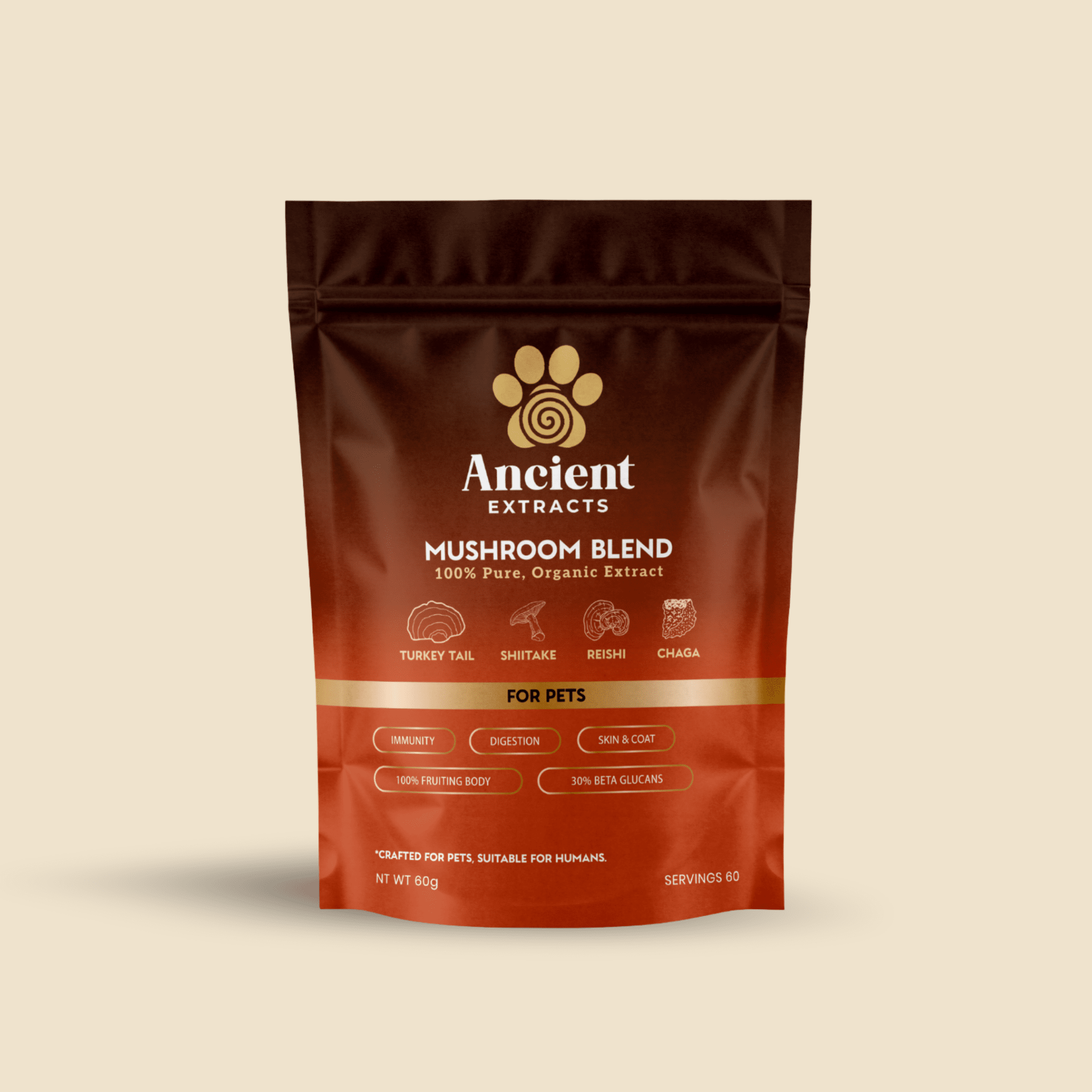 Mushroom Blend - for Pets - Mushroom Extract - Ancient Extracts