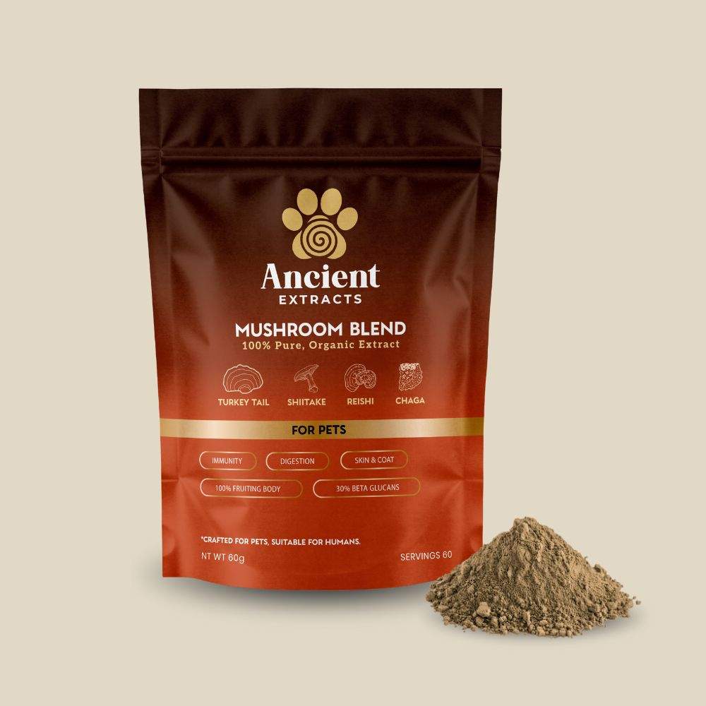 Mushroom Blend - Veterinarian formulated supplement for Dogs and Cats - Mushroom Extract - Ancient Extracts
