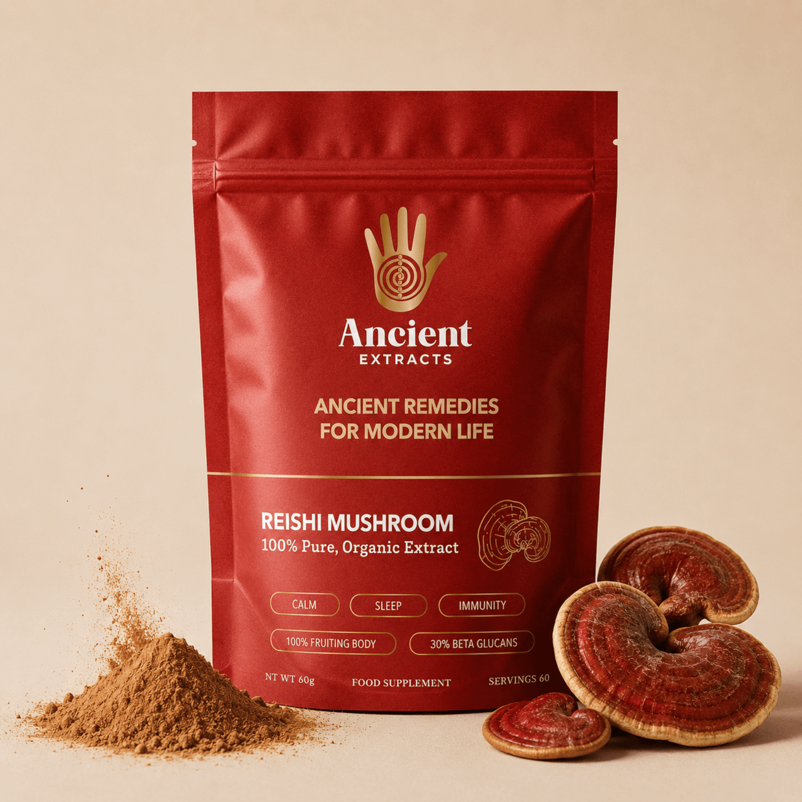 Reishi Mushroom Extract Powder - Mushroom Extract - Ancient Extracts
