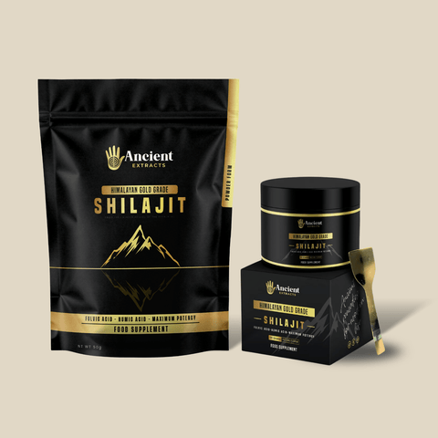 Shilajit Pair - Organic Resin and Powder - 80% Fulvic Acid - Ancient Extracts