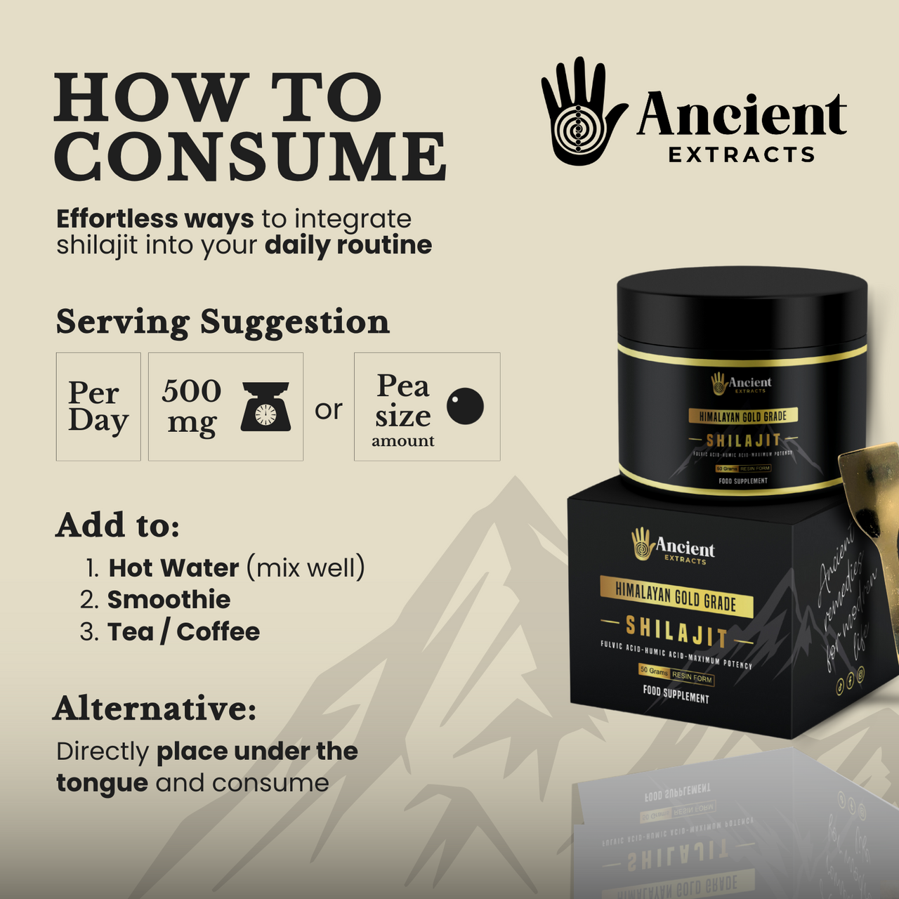 Purified Raw Himalayan Shilajit Resin Superfood (50g)