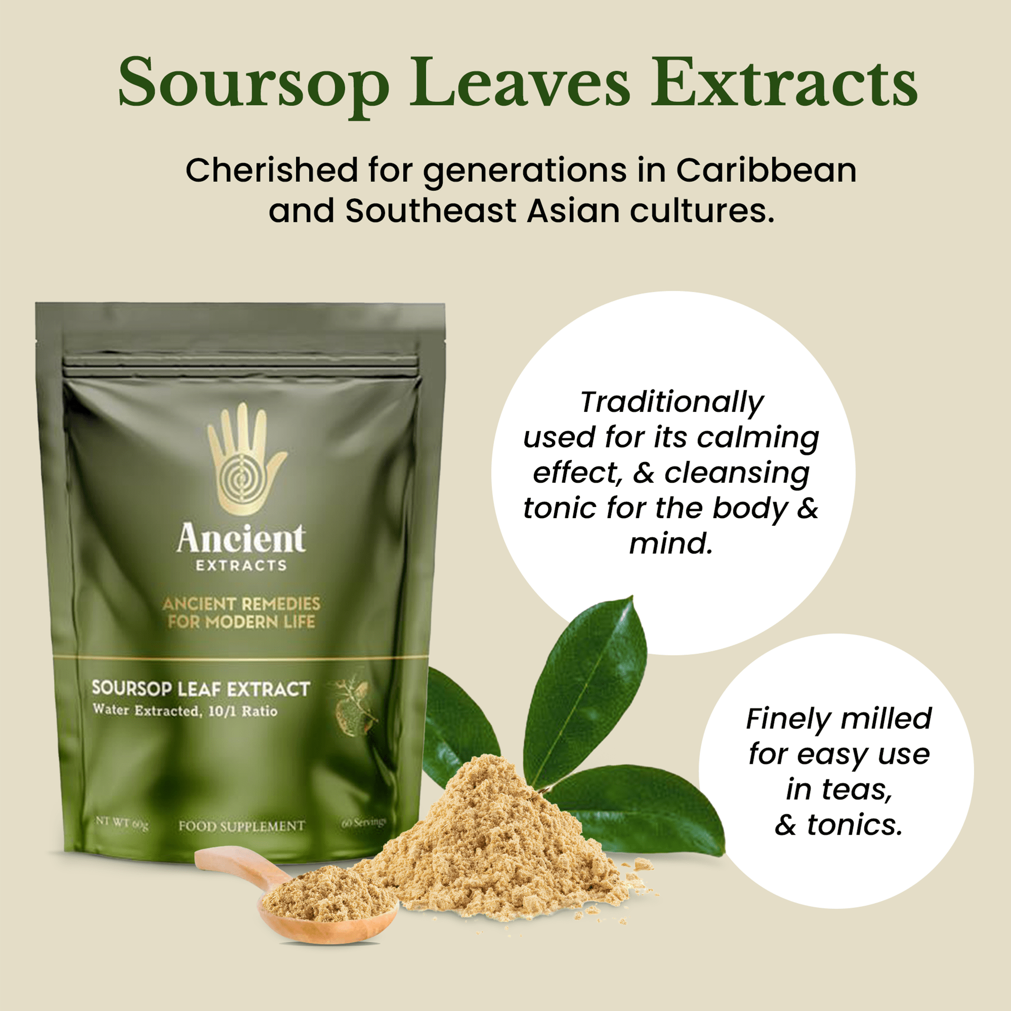 Soursop Leaf Extract - South American Graviola (60g) - Ancient Extracts