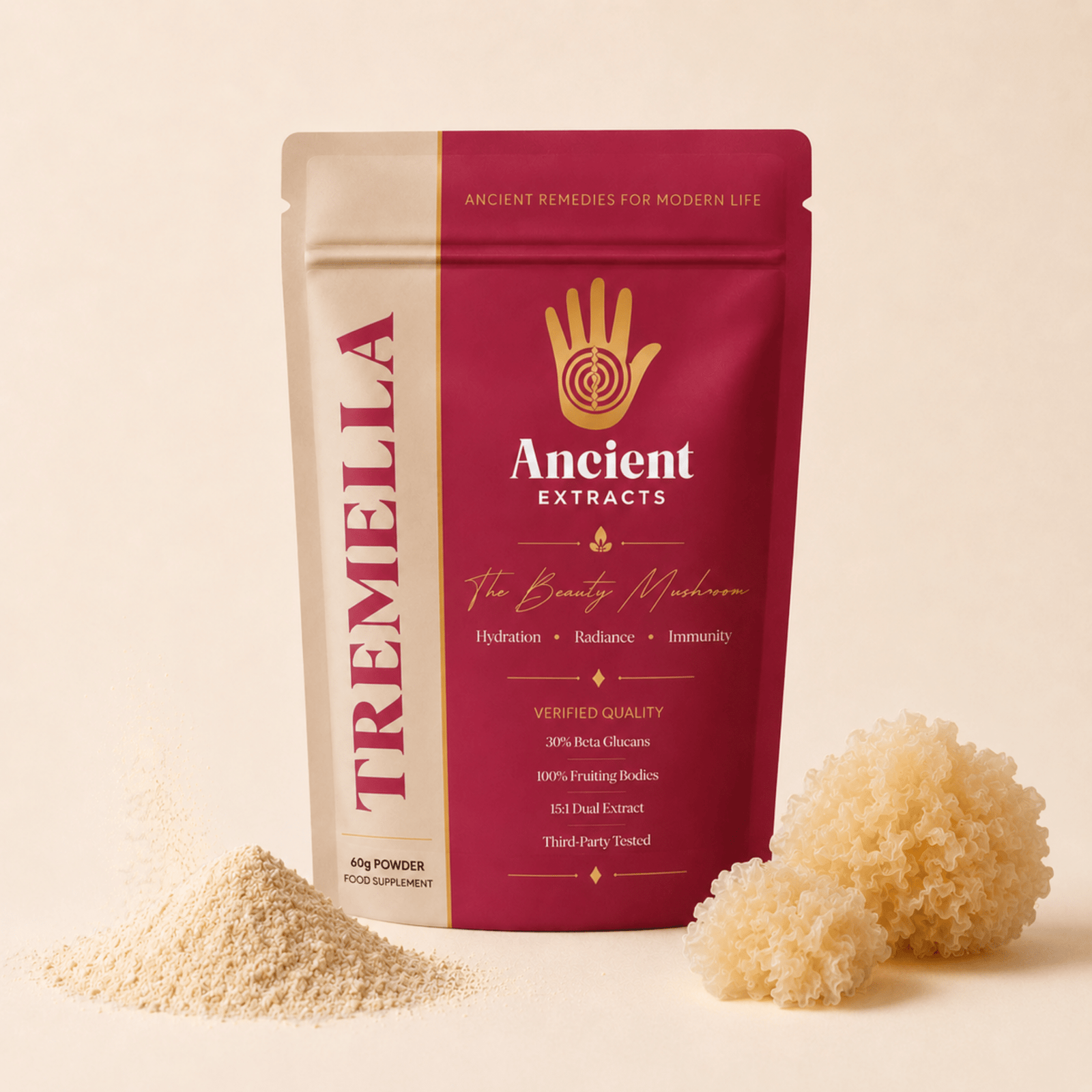 Ancient Extracts Tremella mushroom powder, the beauty mushroom