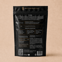 Back of Ancient Extracts Chaga Mushroom Extract Powder pouch