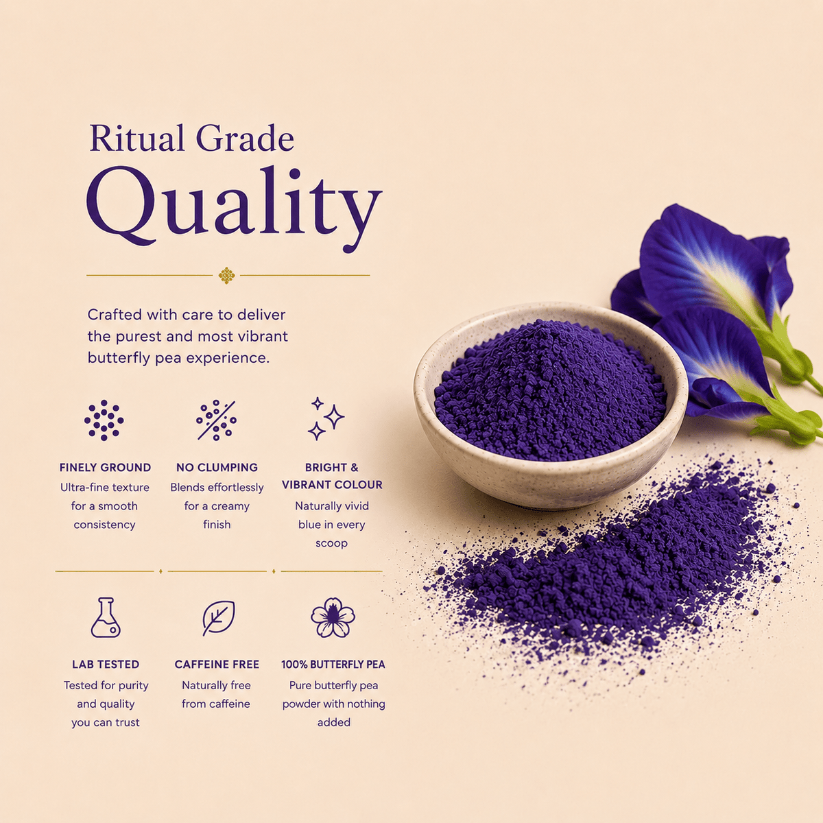 Finely Milled Butterfly Pea Flower Powder