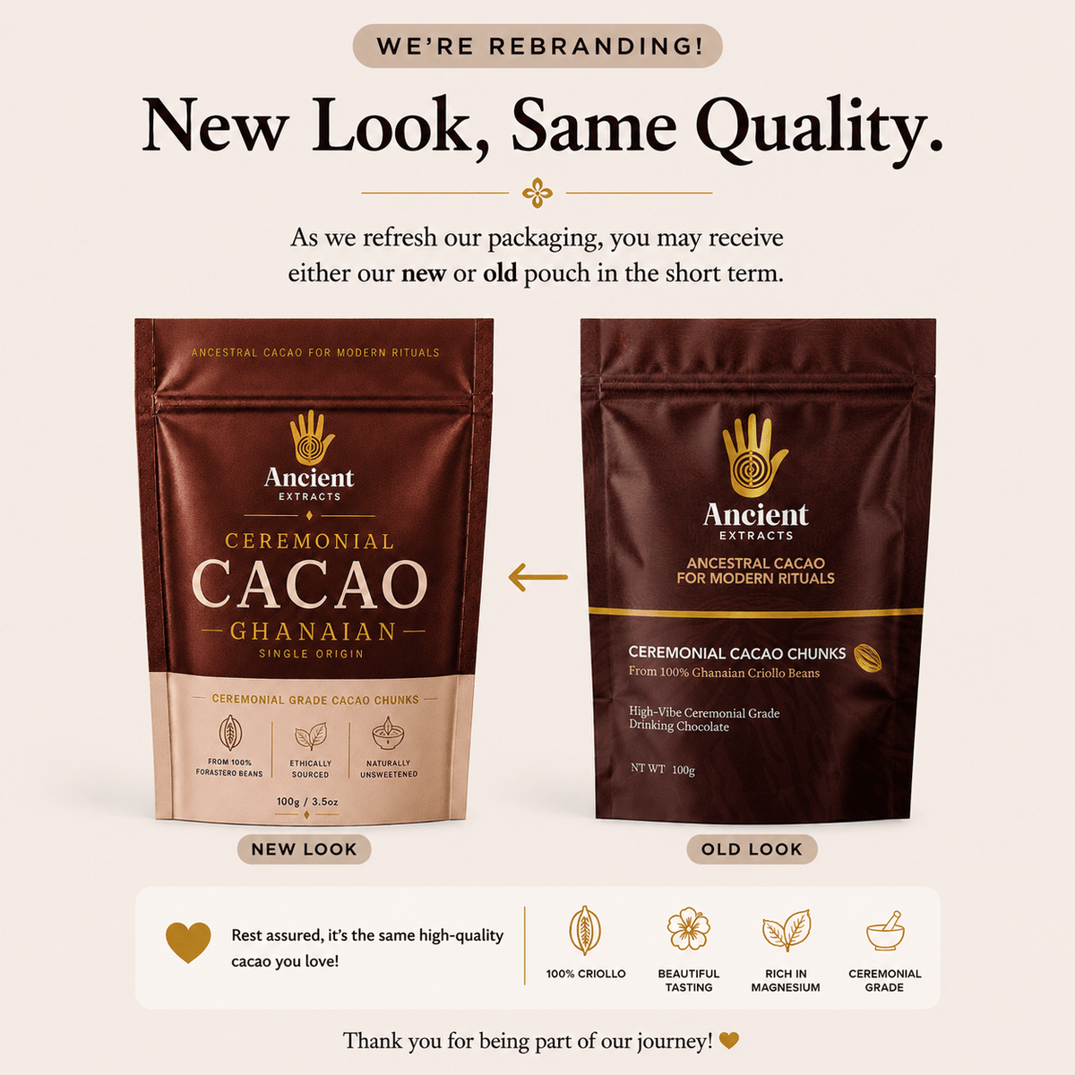 Ghanaian Ceremonial Cacao Rebranding Update