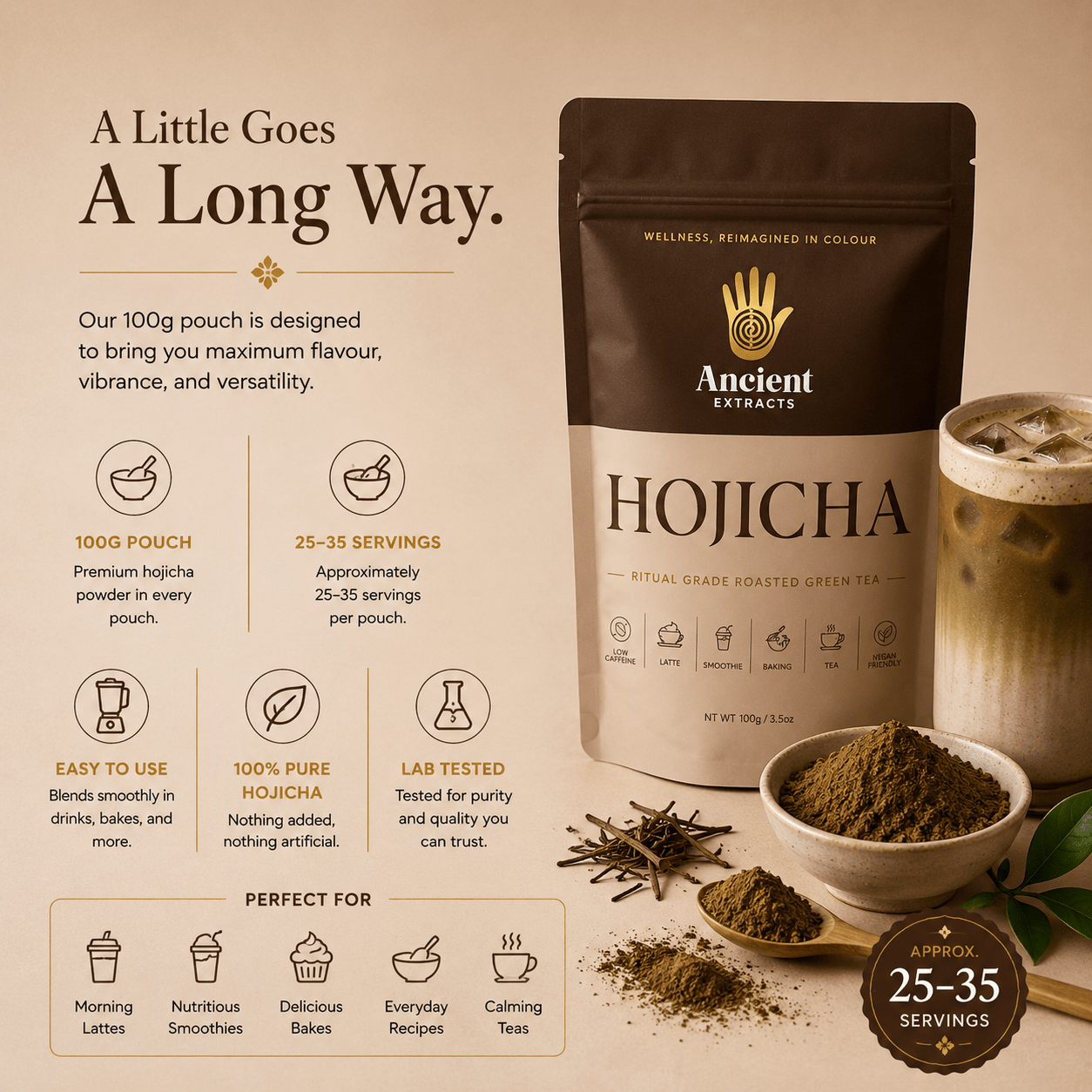 Hojicha Powder for Tea and Lattes