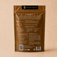 Lion's Mane Mushroom Extract Powder Packaging and Directions