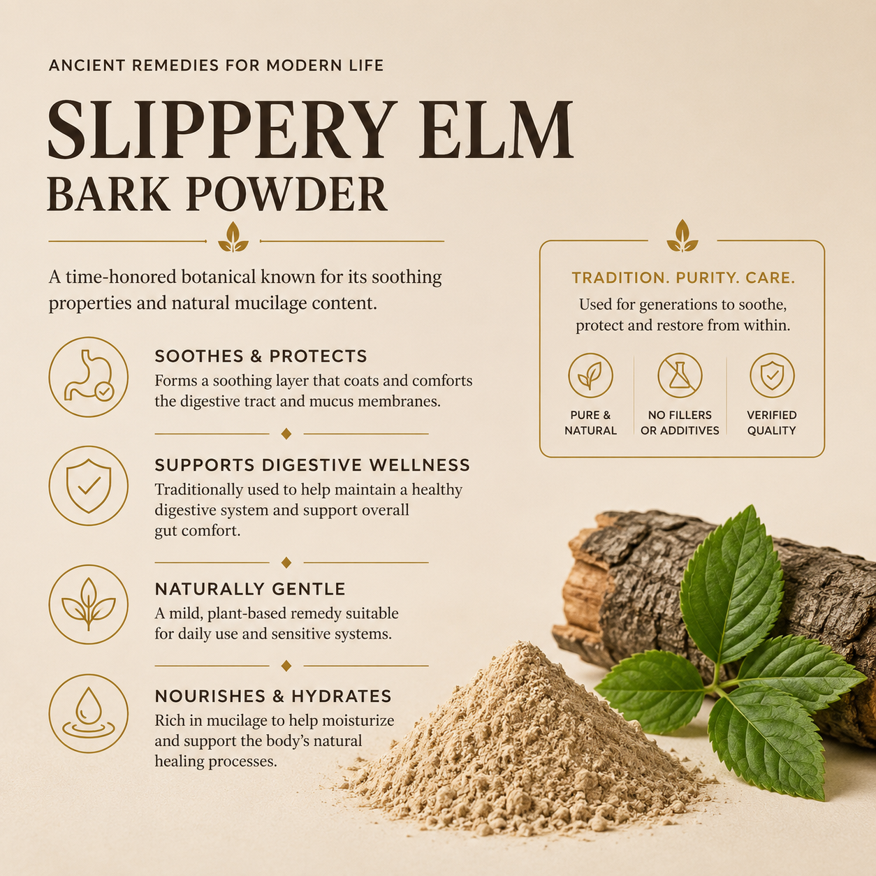 Slippery Elm Bark Powder