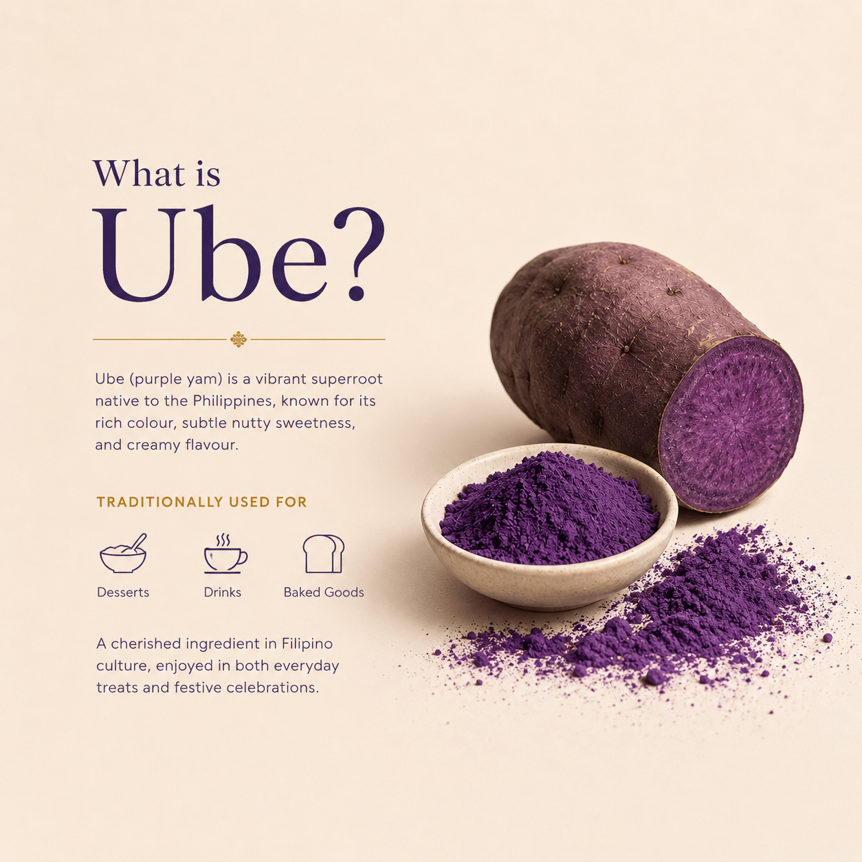 Ube Purple Yam Powder for Lattes and Smoothies